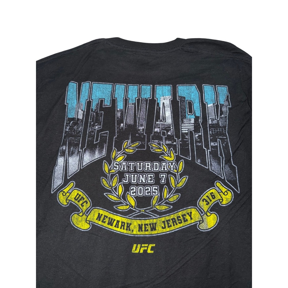 UFC T Shirt Black Newark New Jersey Event Graphic Tee Mens XL - Picture 6 of 6
